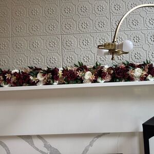 Floral Garland with Burgundy and Cream Roses